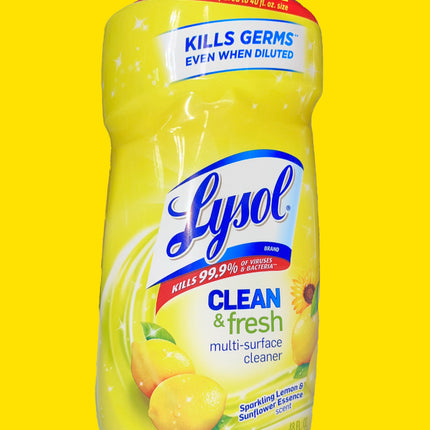 Lysol sparkling lemon and sunflower essence scent