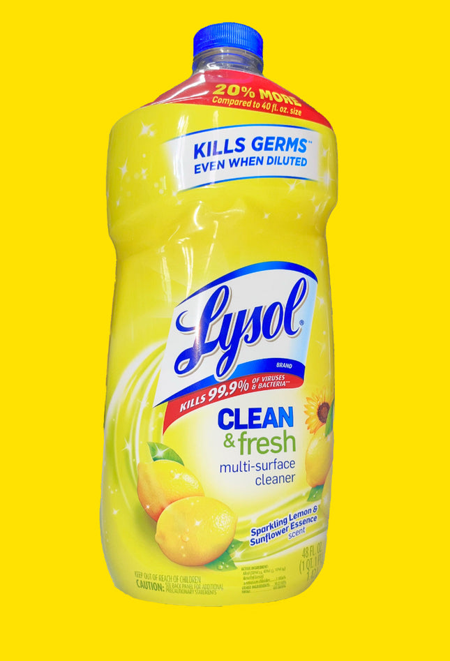 Lysol sparkling lemon and sunflower essence scent