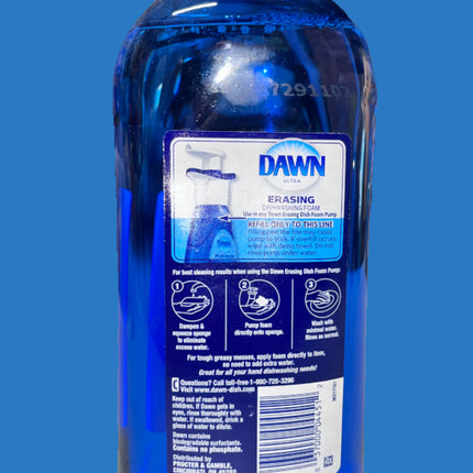 Dawn ultra Platinum erasing dish foam