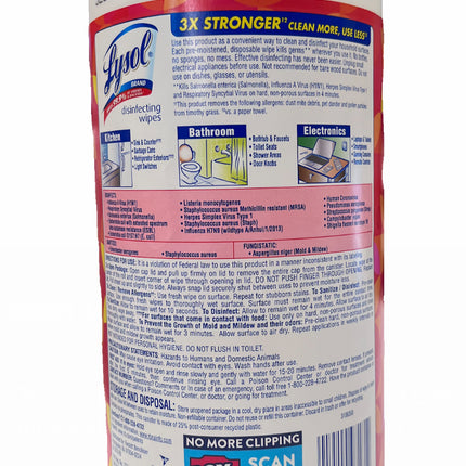 Lysol Disinfecting Wipes mango and Hibiscus Scent
