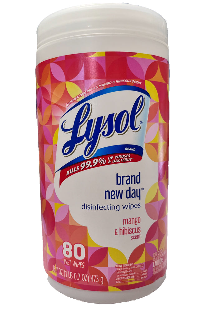 Lysol Disinfecting Wipes mango and Hibiscus Scent