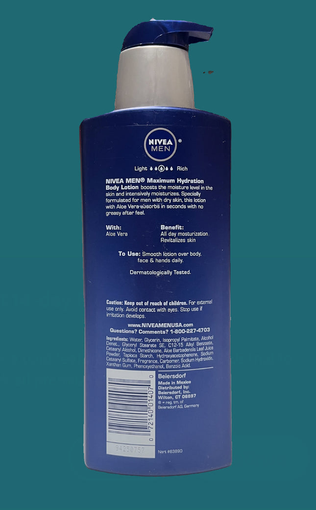 Nivea Men Maximum Hydration Nourishing aloe vera Lotion