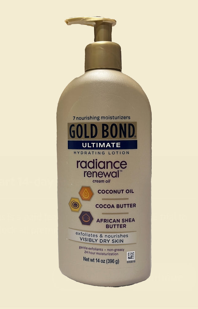 Gold Bond Ultimate Hydrating Lotion Radiance Renewal Cream oil