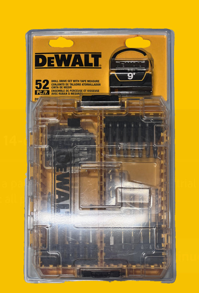 DeWalt 52pc Drill Drive Set With Tape Measure