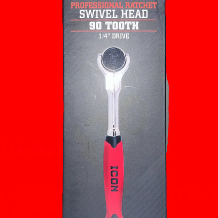 Icon Professional Ratchet Swivel Head 90 Tooth 1/4 drive