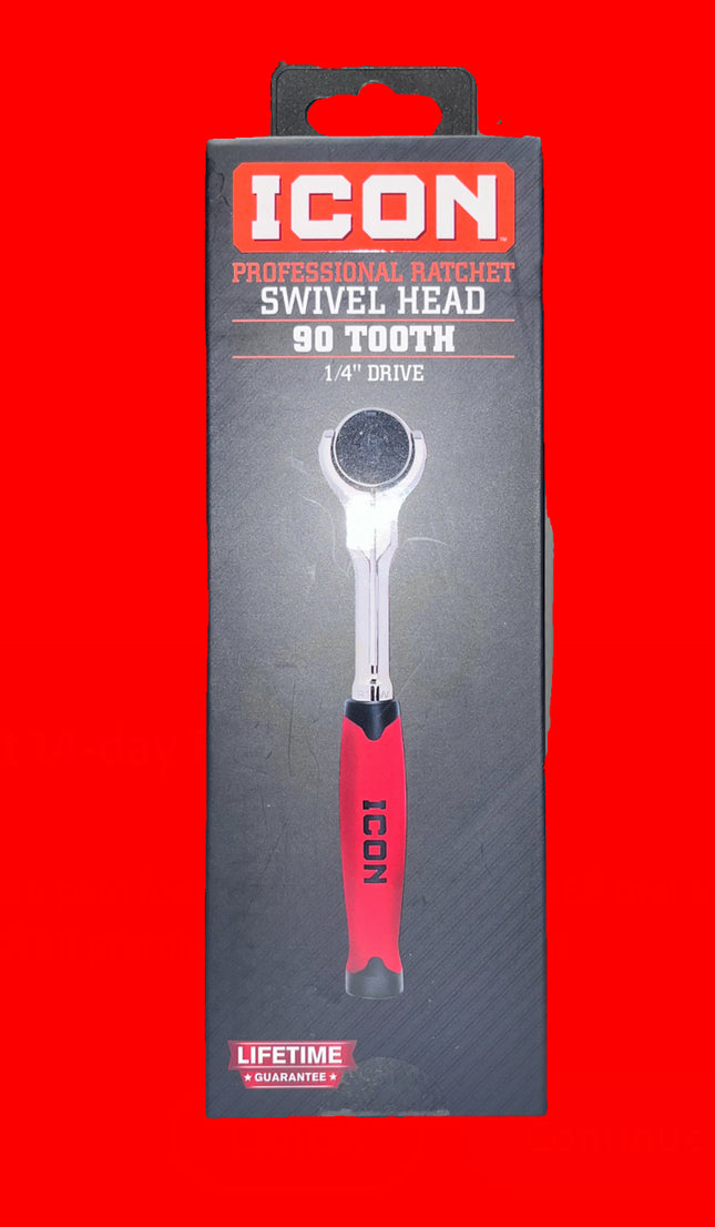 Icon Professional Ratchet Swivel Head 90 Tooth 1/4 drive