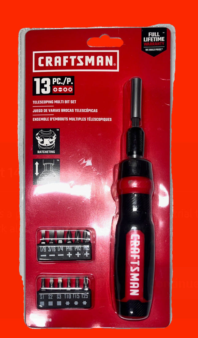Craftsman TeleScoping Multi Bit Set 13pc