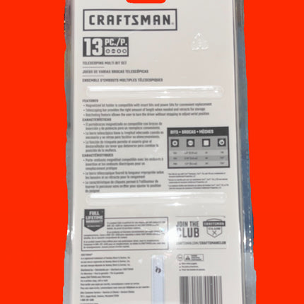 Craftsman TeleScoping Multi Bit Set 13pc