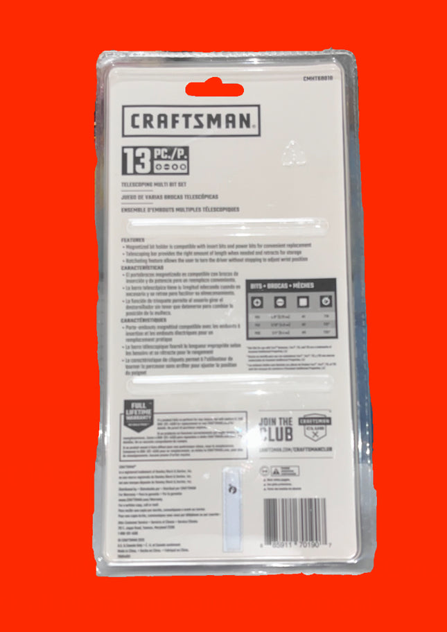 Craftsman TeleScoping Multi Bit Set 13pc