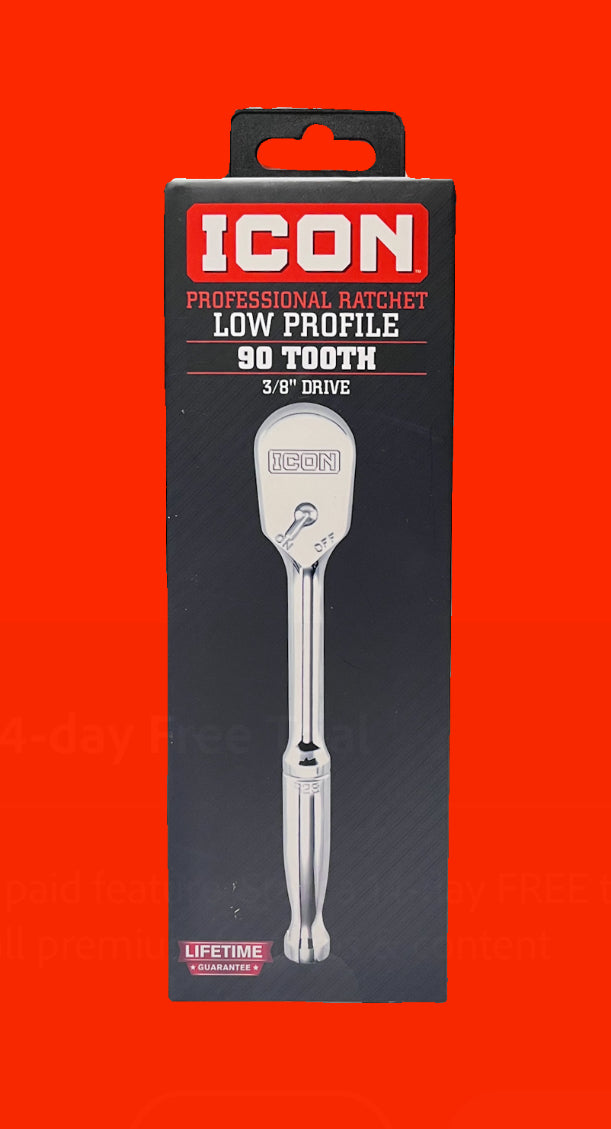 Icon Professional Ratchet Low Profile 90 Tooth 3/8 drive